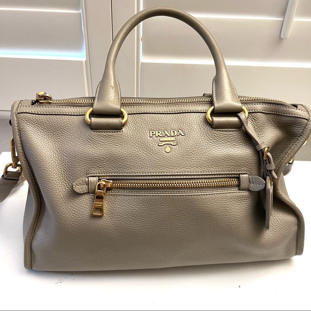 Prada Vitello Daino Satchel Bag
